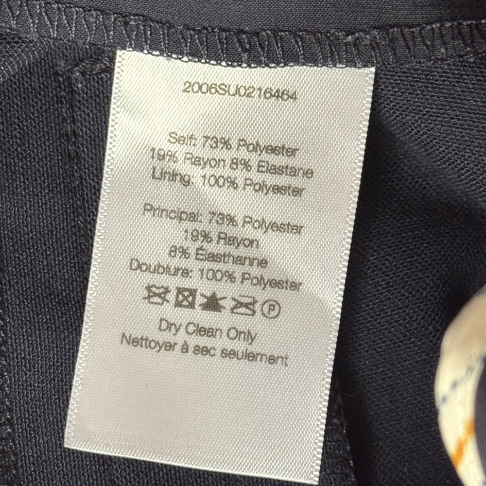 Veronica Beard Stila Pants Womens Size 6 Navy Slim Ankle Career Workwear Stretch - Picture 7 of 7